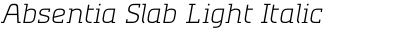 Absentia Slab Light Italic